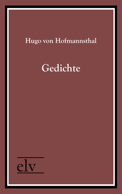Cover des Titels Gedichte von Hofmannsthal Hugo von