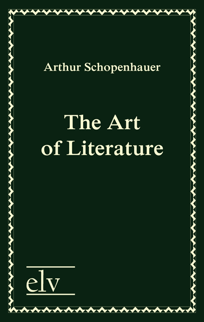 Cover des Titels The Art of Literature von Schopenhauer Arthur